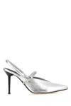 Alexander Mcqueen Silver Leather Revel Pumps In Silver