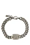 Alexander Mcqueen Silver Metal Bracelet In Metallic