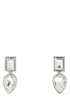 Alexander Mcqueen Geometric Crystal Stud Earrings In Metallic