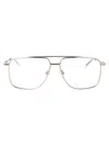 Alexander Mcqueen Silver Metal Optical Glasses In Silver