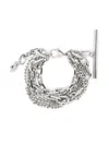 Alexander Mcqueen Multi-chain Bracelet In Silver