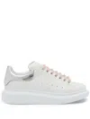 Alexander Mcqueen Mcqueen Woman Sneakers White Size 10 Leather In Silver