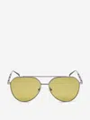 ALEXANDER MCQUEEN ALEXANDER MCQUEEN SILVER PILOT GLASSES