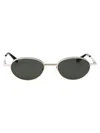 Alexander Mcqueen Silver-silver-grey Metal Sunglasses In Gold