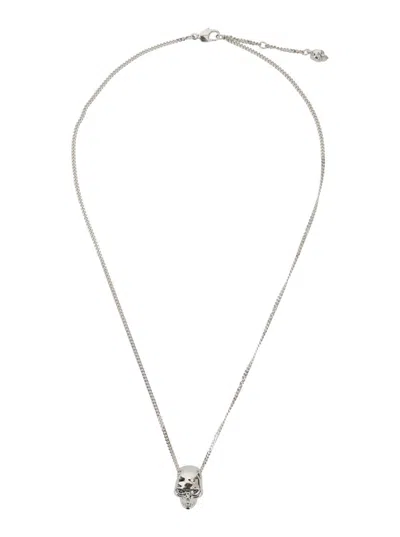 ALEXANDER MCQUEEN SILVER SKULL NECKLACE