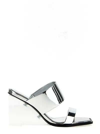 Alexander Mcqueen Silver Slip On Heels