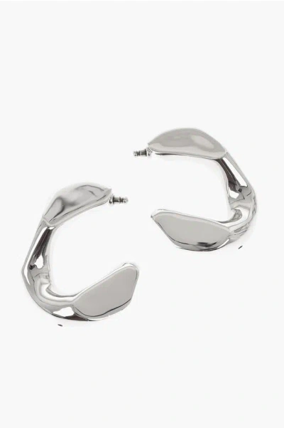 Alexander Mcqueen Silver-tone Brass Earrings In Metallic