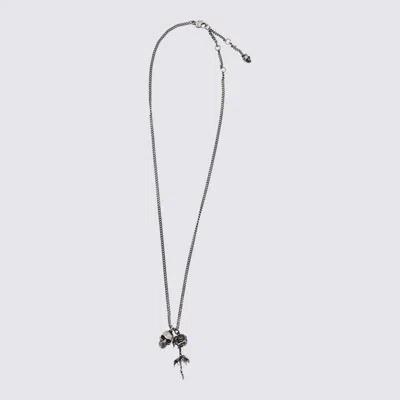 Alexander Mcqueen Silver Tone Brass Necklace