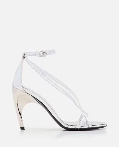 ALEXANDER MCQUEEN SILVER W/METAL HEEL