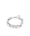 Alexander Mcqueen Silver/transparent Cocktail Bracelet In Brown