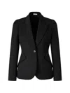 Alexander Mcqueen Tailored Jacket Single Breasted Padded Shoulders In Black