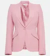 Alexander Mcqueen Single-breasted Blazer In Pink