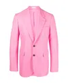Alexander Mcqueen Single-breasted Button Blazer In Pink