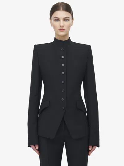 ALEXANDER MCQUEEN SINGLE-BREASTED BUTTONED JACKET