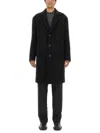 Alexander Mcqueen Men Single-breasted Coat In Black