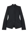 Alexander Mcqueen Wool-mohair Military Jacket In Black