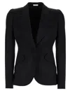 Alexander Mcqueen Tailored Jacket Single Breasted Padded Shoulders In Black