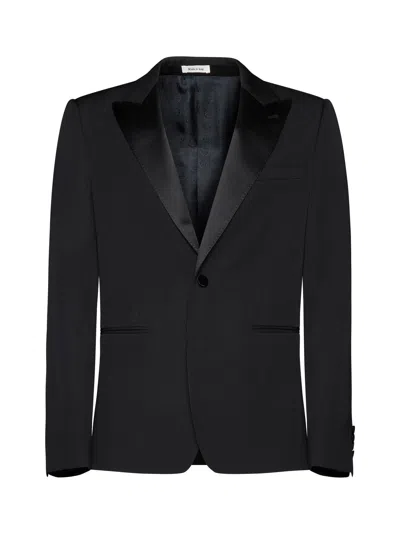 Alexander Mcqueen Single-breasted Suit Jacket In Black