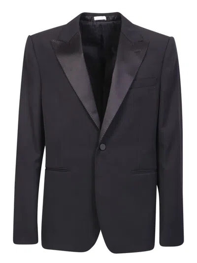 Alexander Mcqueen Single-breasted Suit Jacket In Black
