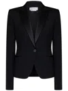 Alexander Mcqueen Women's Single-breasted Jacket In Black