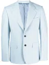 Alexander Mcqueen Single-breasted Tailored Blazer In Blue