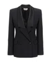 Alexander Mcqueen Upside-down Lapel Jacket In Black