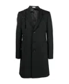 Alexander Mcqueen Single-breasted Tailored Wool Coat In Black