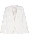 Alexander Mcqueen Tailored Jacket With Peaked Lapels For Women In White