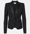 Alexander Mcqueen Upside-down Lapel Jacket In Black