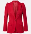 Alexander Mcqueen Single-breasted Wool Blazer In Red