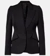 Alexander Mcqueen Mcqueen One-button Wool Jacket In Multi