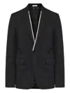 Alexander Mcqueen Single-button Frayed-detail Jacket In Black