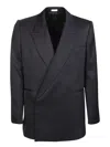 Alexander Mcqueen Wrapped Design Black Jacket In Black