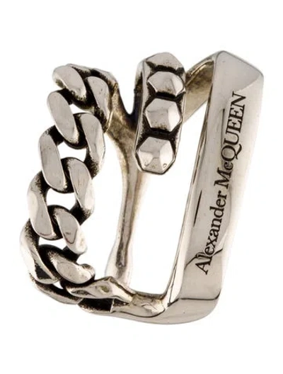 Pre-owned Alexander Mcqueen Single Pink Chain Ear Cuff In Multi