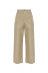 Alexander Mcqueen Cotton Trousers With Back Pockets And Front Pleats