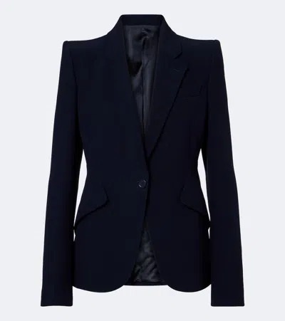 Alexander Mcqueen Single-breasted Blazer In Blue