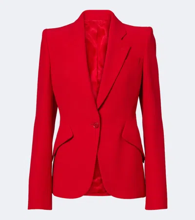 Alexander Mcqueen Single-breasted Blazer In Red