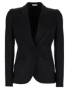 Alexander Mcqueen Single-breasted Jacket In Black