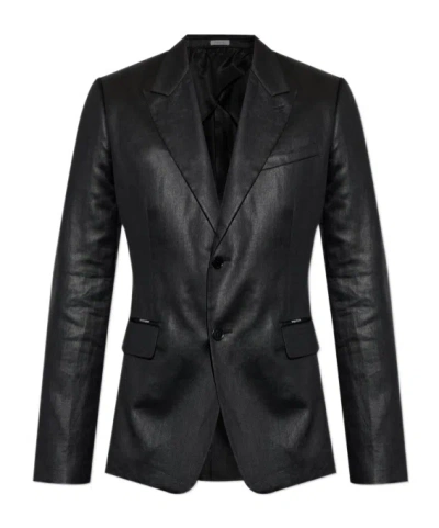 Alexander Mcqueen Single-breasted Suit Jacket In Black