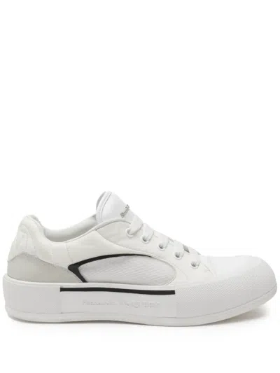 ALEXANDER MCQUEEN SKATE DECK PLIMSOLL LEATHER SNEAKERS