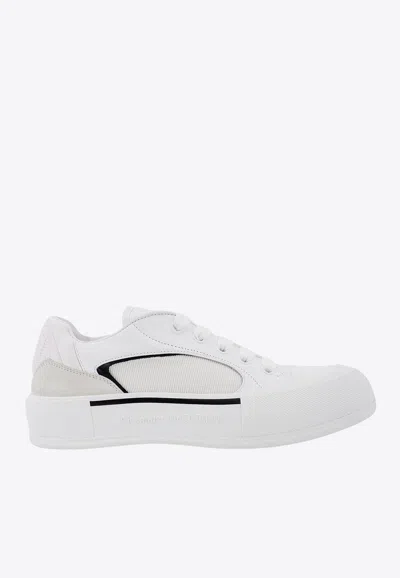 ALEXANDER MCQUEEN SKATE DECK PLIMSOLL LOW-TOP SNEAKERS