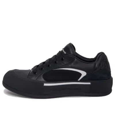 Alexander Mcqueen Skate Deck Plimsoll Shoes 'black White'