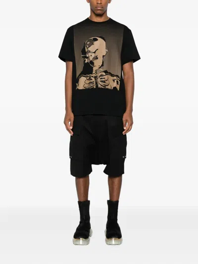 Alexander Mcqueen Skeleton-print Cotton T-shirt In Black