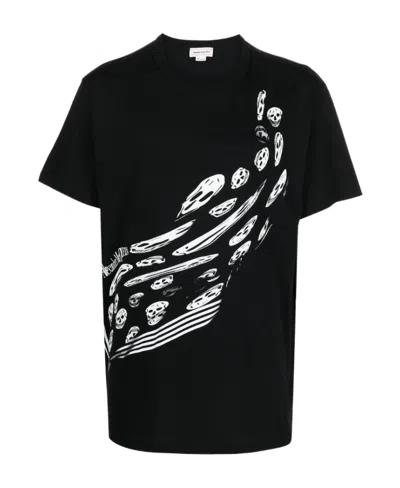 Alexander Mcqueen Skeleton-print Short-sleeved T-shirt In Black