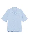 Alexander Mcqueen Skill-print Shirt In Blue