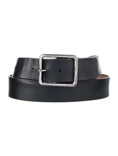 Pre-owned Alexander Mcqueen Skinny Leather Belt In Black