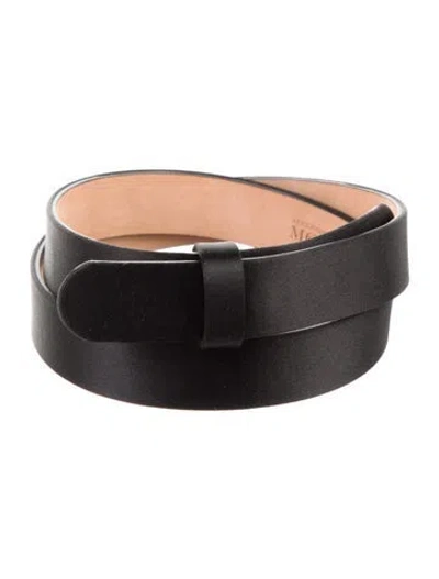 Pre-owned Alexander Mcqueen Skinny Leather Belt In Black