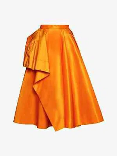 Pre-owned Alexander Mcqueen Skirt 40 It In Orange