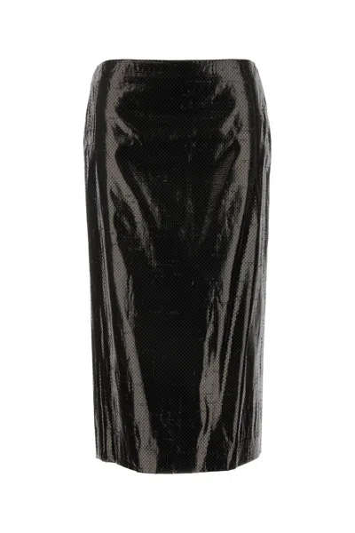 ALEXANDER MCQUEEN ALEXANDER MCQUEEN BLACK CANVAS SKIRT