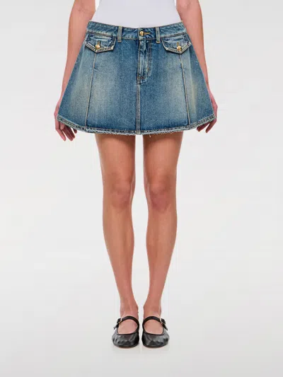 ALEXANDER MCQUEEN SKIRT MCQUEEN WOMAN COLOR BLUE,G57576009